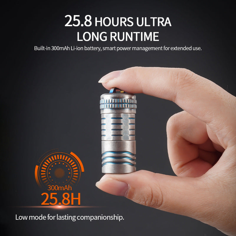 Keychain TItanium Alloy Flashlight EDC  Super Bright Mini led flashligts with Pocket Size-3