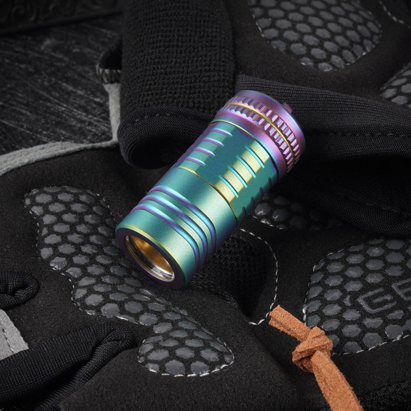 Keychain TItanium Alloy Flashlight EDC  Super Bright Mini led flashligts with Pocket Size-1