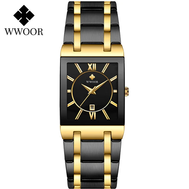 Relogio Feminino 2024 WWOOR New Women Watches Top Brand Luxury Blue Women's Bracelet Square Watch Ladies Dress Quartz WristWatch