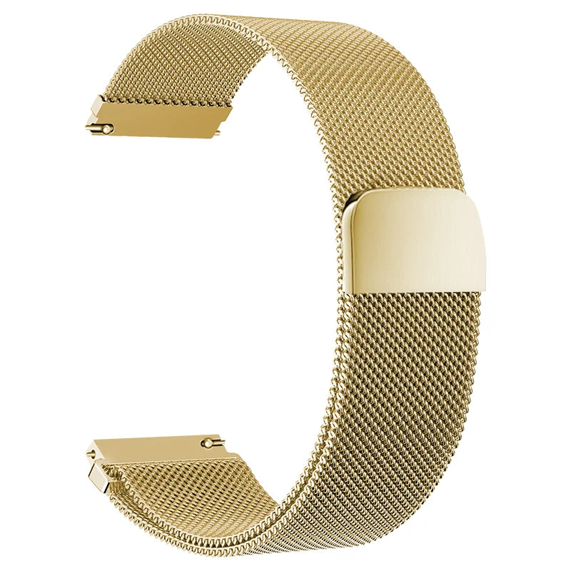 20 22mm Milanese Loop For Samsung watch 3 4 5 6/Active 2/S3 WatchBand For Garmin Forerunner 55 158 245 645 965 265 745 SQ2 MUSIC