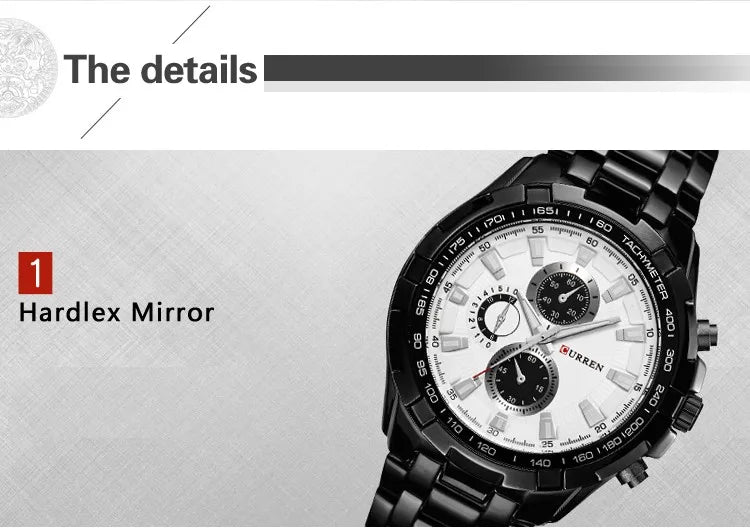 2022 CURREN Top Brand Quartz Watch Men Waterproof Sport Military Wristwatch Men Business Stainless Steel Male Clock Reloj Hombre