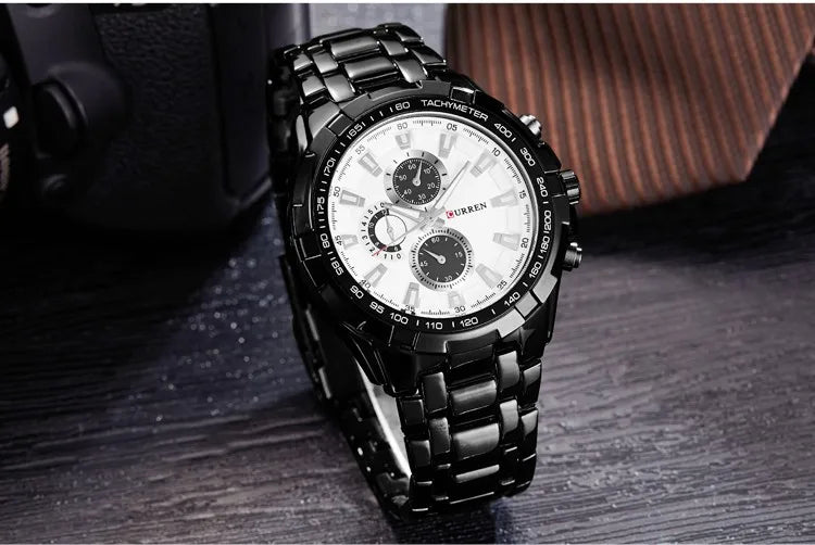 2022 CURREN Top Brand Quartz Watch Men Waterproof Sport Military Wristwatch Men Business Stainless Steel Male Clock Reloj Hombre