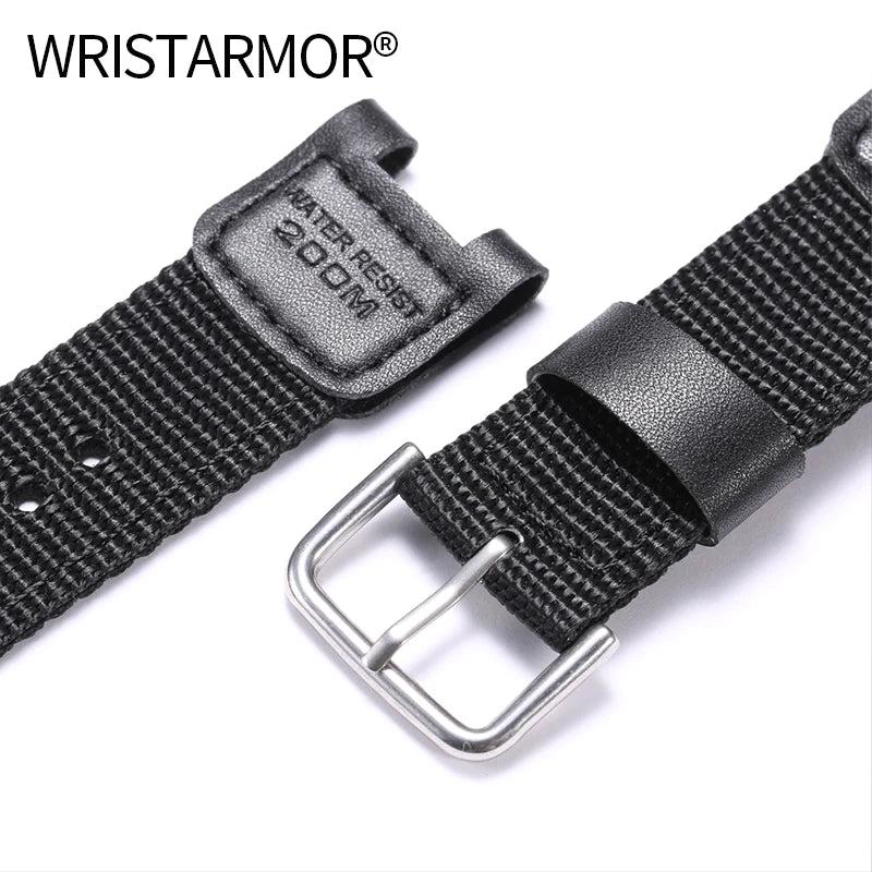 Leather Strap for Casio SGW-100 SGW100 SGW200 GW-3500B/3000B  Nylon Canvas Band Stainless Steel Buckle Watch Accessories