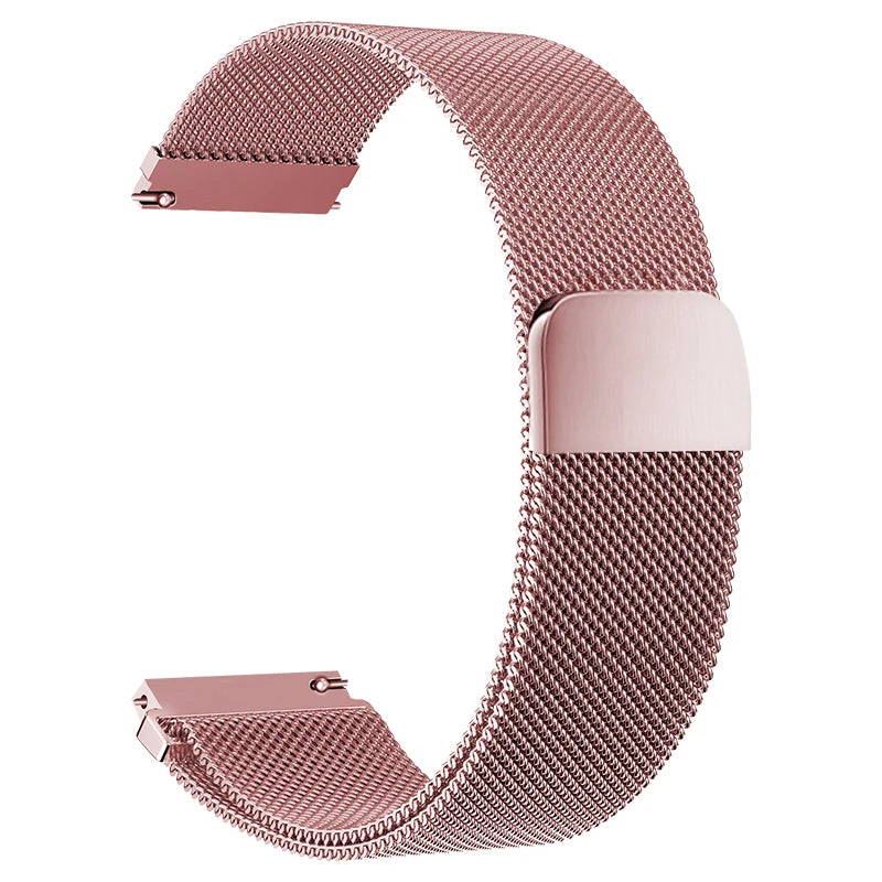 20 22mm Milanese Loop For Samsung watch 3 4 5 6/Active 2/S3 WatchBand For Garmin Forerunner 55 158 245 645 965 265 745 SQ2 MUSIC