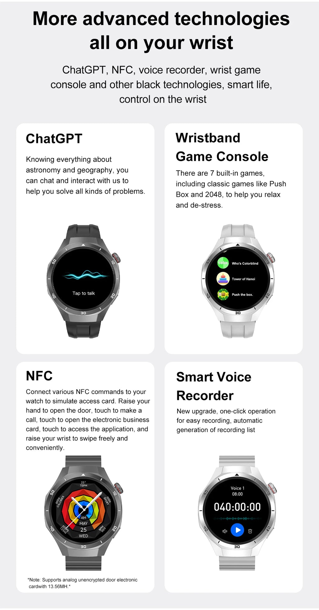 2025 New Smart Watch Men AMOLED Screen 4GB Memory Music Player GPS Sports Fitness Tracker IP68 Waterproof Smartwatches