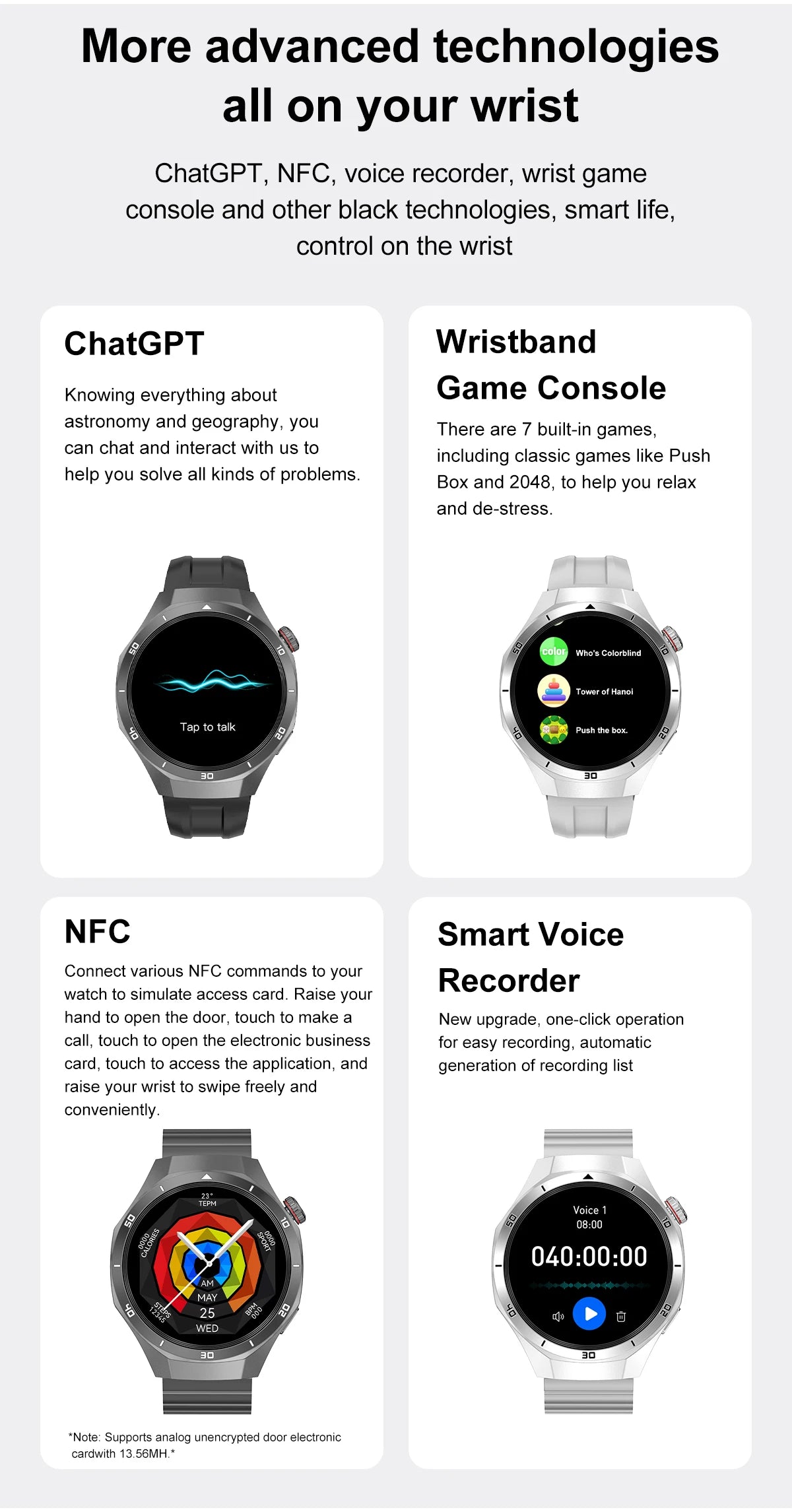 2025 New Smart Watch Men AMOLED Screen 4GB Memory Music Player GPS Sports Fitness Tracker IP68 Waterproof Smartwatches