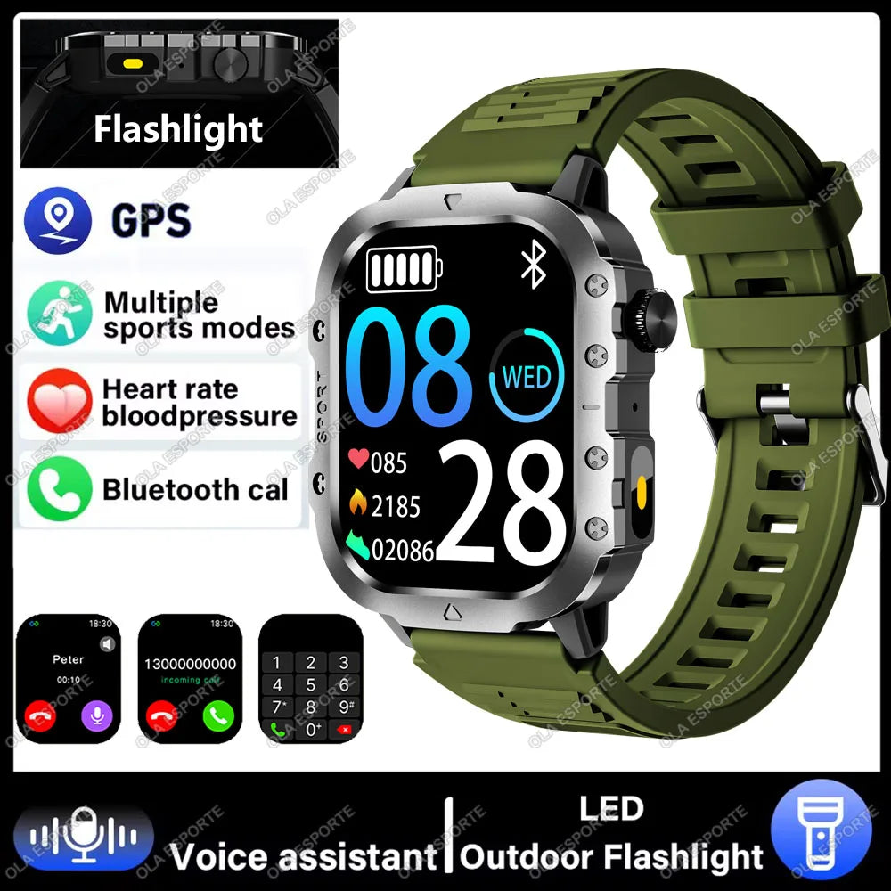2025 Smartwatch Men Bluetooth Call Heart Rate Health Monitor AI Voice Waterproof Sport GPS Tracker Smart Watches For Android IOS