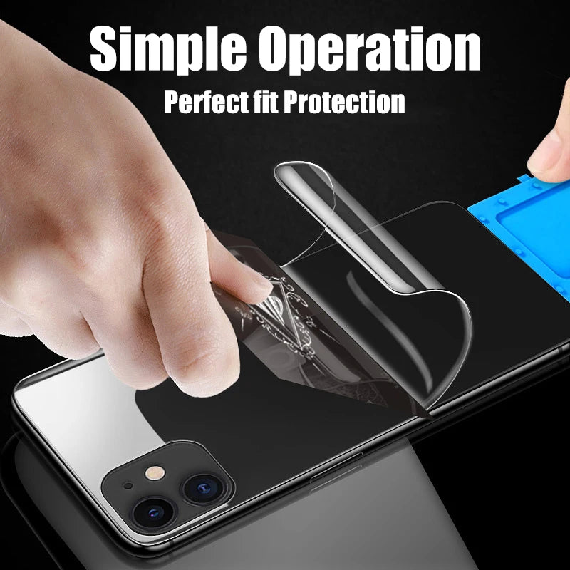 4PCS Hydrogel Film For iPhone 11 12 13 14 15 16 Pro Max Screen Protectors For iPhone 14 15 16 Plus 11 12 13 Back Film Not Glass