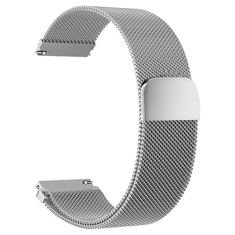 20 22mm Milanese Loop For Samsung watch 3 4 5 6/Active 2/S3 WatchBand For Garmin Forerunner 55 158 245 645 965 265 745 SQ2 MUSIC