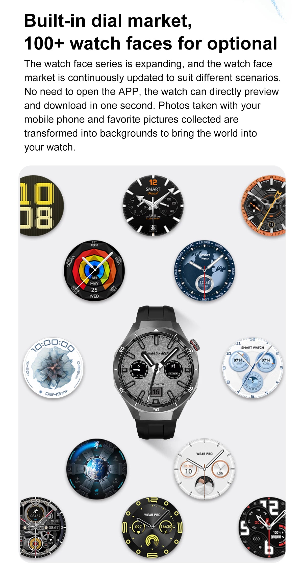 2025 New Smart Watch Men AMOLED Screen 4GB Memory Music Player GPS Sports Fitness Tracker IP68 Waterproof Smartwatches