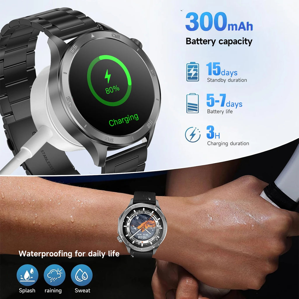 2025New For OPPO Watch X2 Smart Watch Men GPS Track Compass AMOLED Screen Bluetooth Call Heart Rate IP68 Waterproof Smartwatches