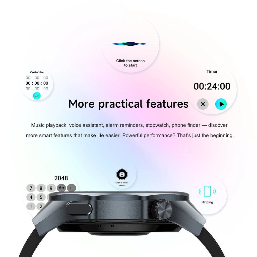 2025 New GPS Trackr GT5 Pro SmartWatch Men Heart Rate Bluetooth Call Compass 3ATM Waterproof Outdoor Sports Smart Bracelet Women