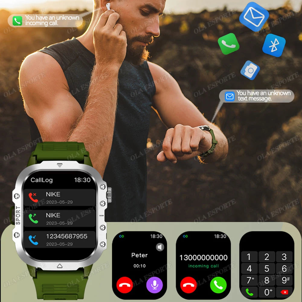 2025 Smartwatch Men Bluetooth Call Heart Rate Health Monitor AI Voice Waterproof Sport GPS Tracker Smart Watches For Android IOS