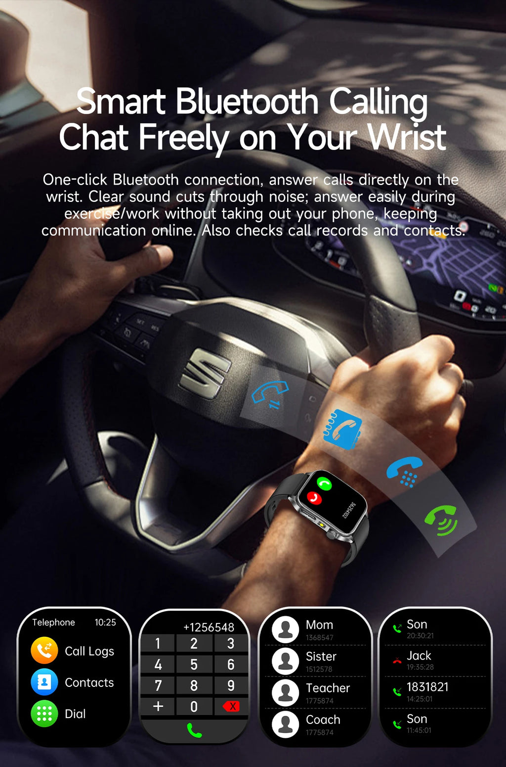 2025 New Laser therapy+ECG+HRV High-end Health Watch Men Body analysis Blood pressure lipids Uric acid Health Tracker Smartwatch