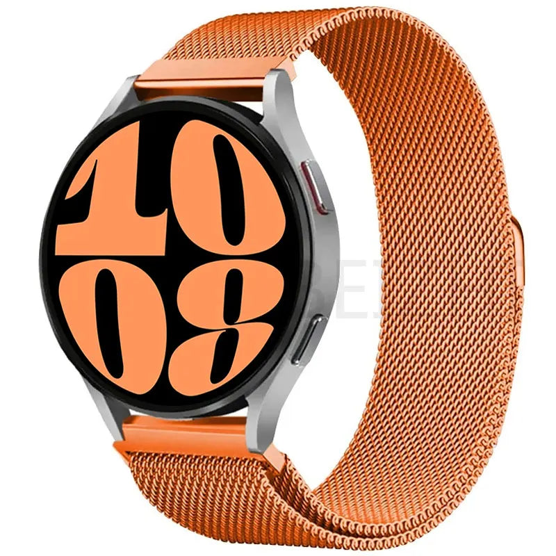 20 22mm Milanese Loop For Samsung watch 3 4 5 6/Active 2/S3 WatchBand For Garmin Forerunner 55 158 245 645 965 265 745 SQ2 MUSIC