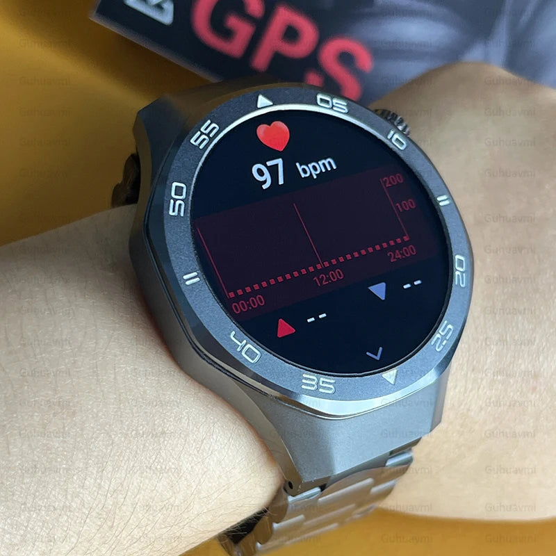 2025 New Watch5 GPS Sports Smart Watch 1.53-inch Sapphire Glass HD Screen Compass Heart Rate Bluetooth Call Smartwatch Men Women