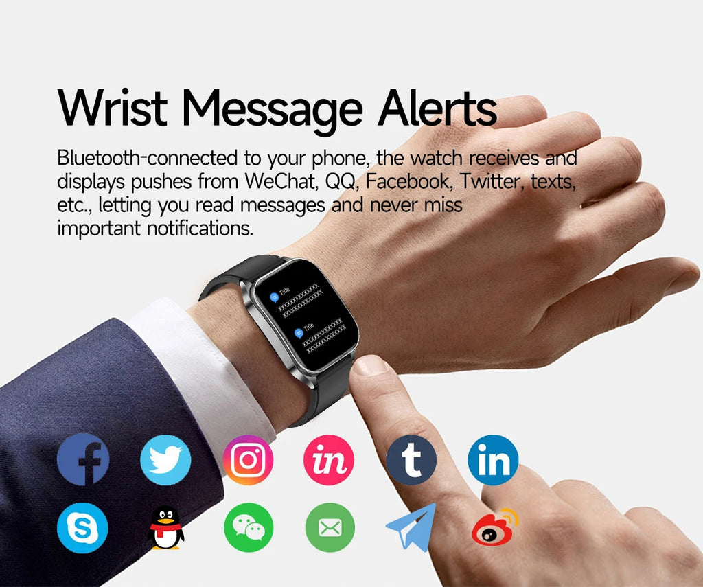 2025 New Laser therapy+ECG+HRV High-end Health Watch Men Body analysis Blood pressure lipids Uric acid Health Tracker Smartwatch