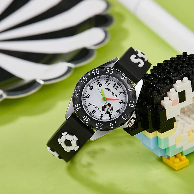 1pc Football Cartoon Watch Men's and Women's Watch Butterfly Couple Watch Quartz Watch Fashion Trend Watch