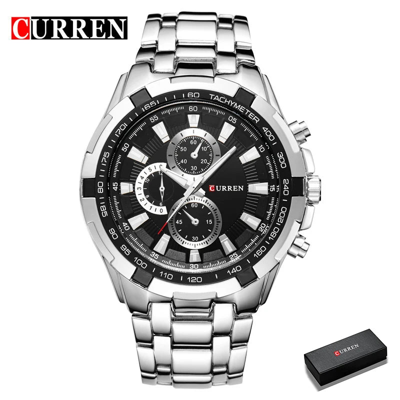 2022 CURREN Top Brand Quartz Watch Men Waterproof Sport Military Wristwatch Men Business Stainless Steel Male Clock Reloj Hombre