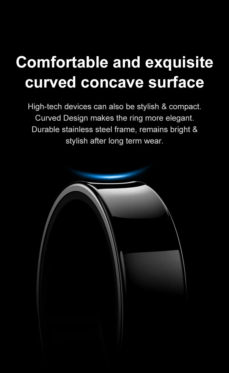 New Smart Ring R09 Health Monitor Multi Sport Mode Skin Temperature Measurement 5ATM Waterproof Smart Ring With Charging Case