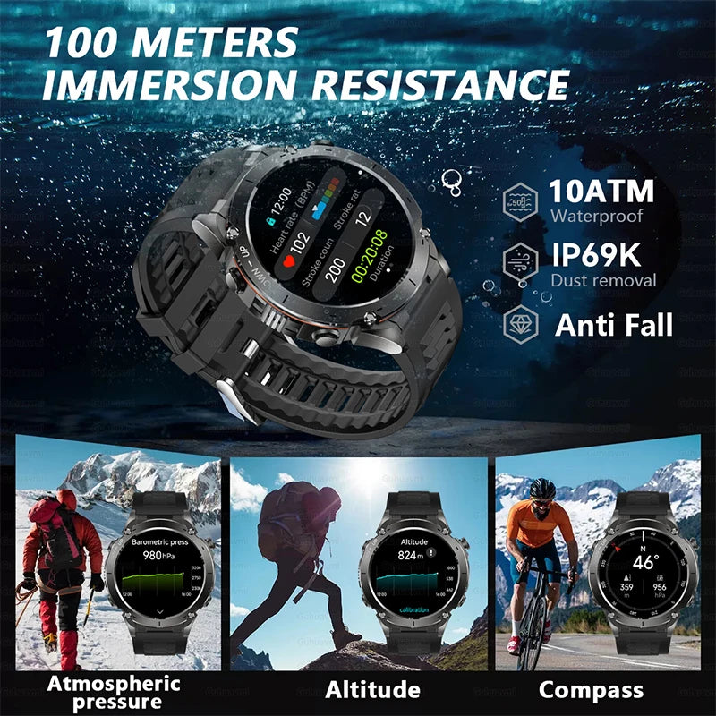 2025 New For Xiaomi IOS Ultra GPS Smart Watch 10ATM Waterproof Built-in Dual-band GNSS Compass Military Sport Men SWIM Bracelet