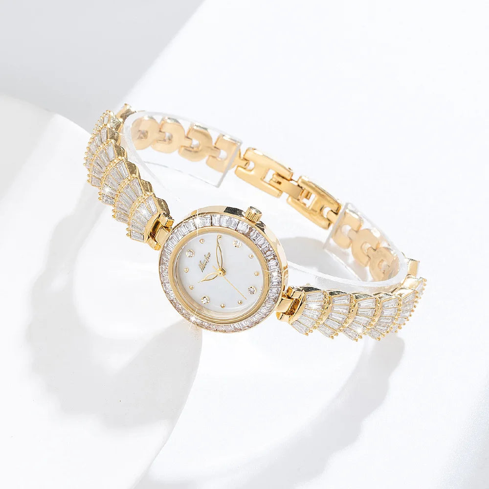 UTHAI Women's Watch French Light Luxury High Quality Diamond Popular  Charm Bracelet Watch Ladies Fashion Quartz Watches Gift