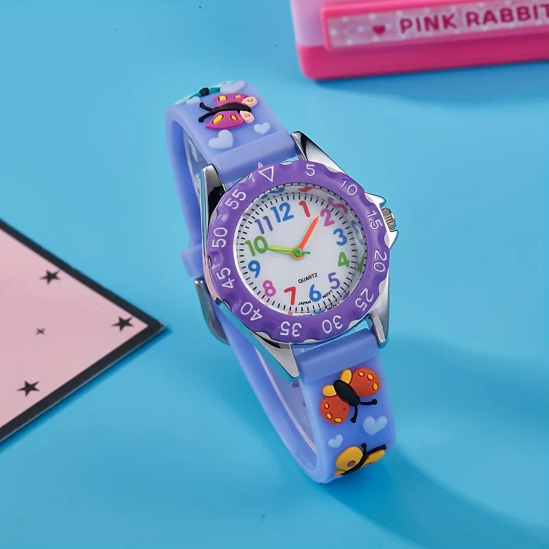 1pc Football Cartoon Watch Men's and Women's Watch Butterfly Couple Watch Quartz Watch Fashion Trend Watch