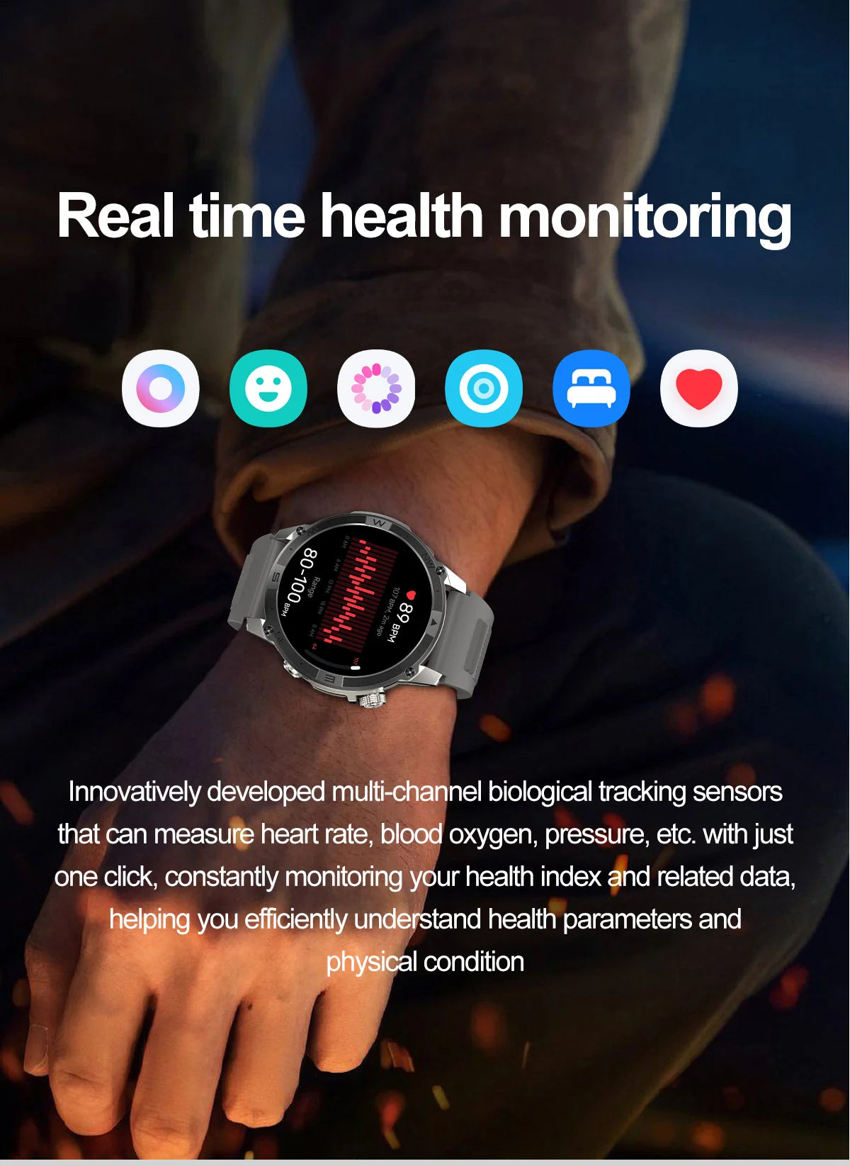 2025New Smart Watch Built-in GPS Positioning AMOLED Screen1.43-inch Heart Rate Blood Oxygen IP68 NFC Barometer Gauge Smartwatch