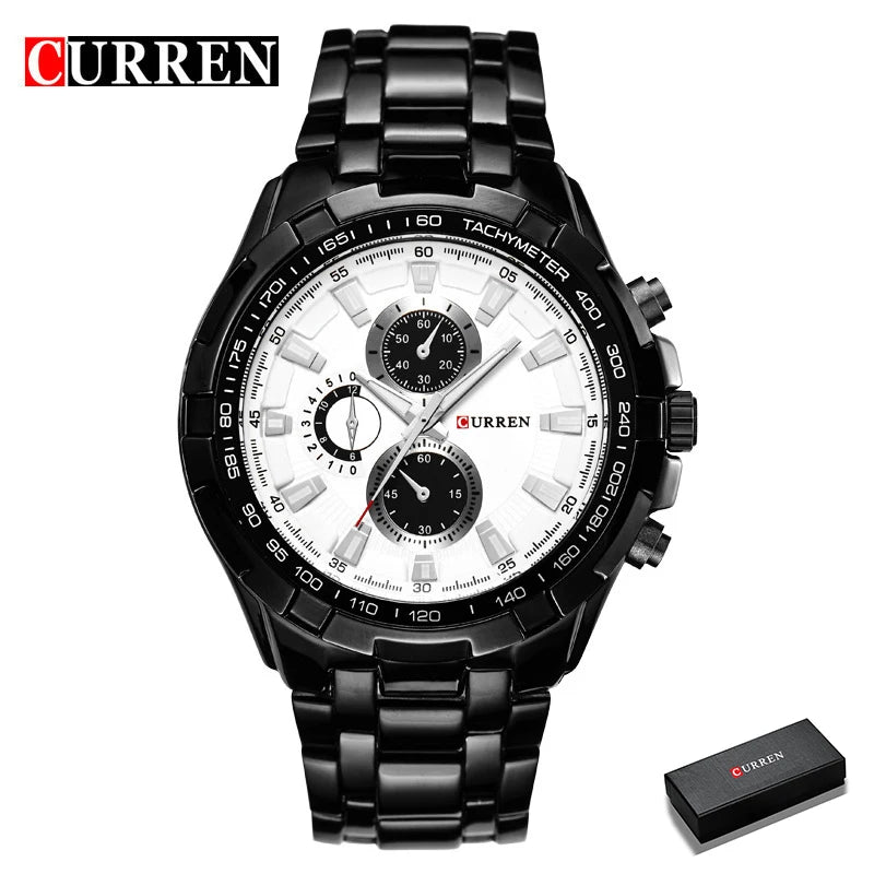 2022 CURREN Top Brand Quartz Watch Men Waterproof Sport Military Wristwatch Men Business Stainless Steel Male Clock Reloj Hombre