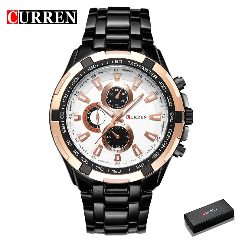 2022 CURREN Top Brand Quartz Watch Men Waterproof Sport Military Wristwatch Men Business Stainless Steel Male Clock Reloj Hombre