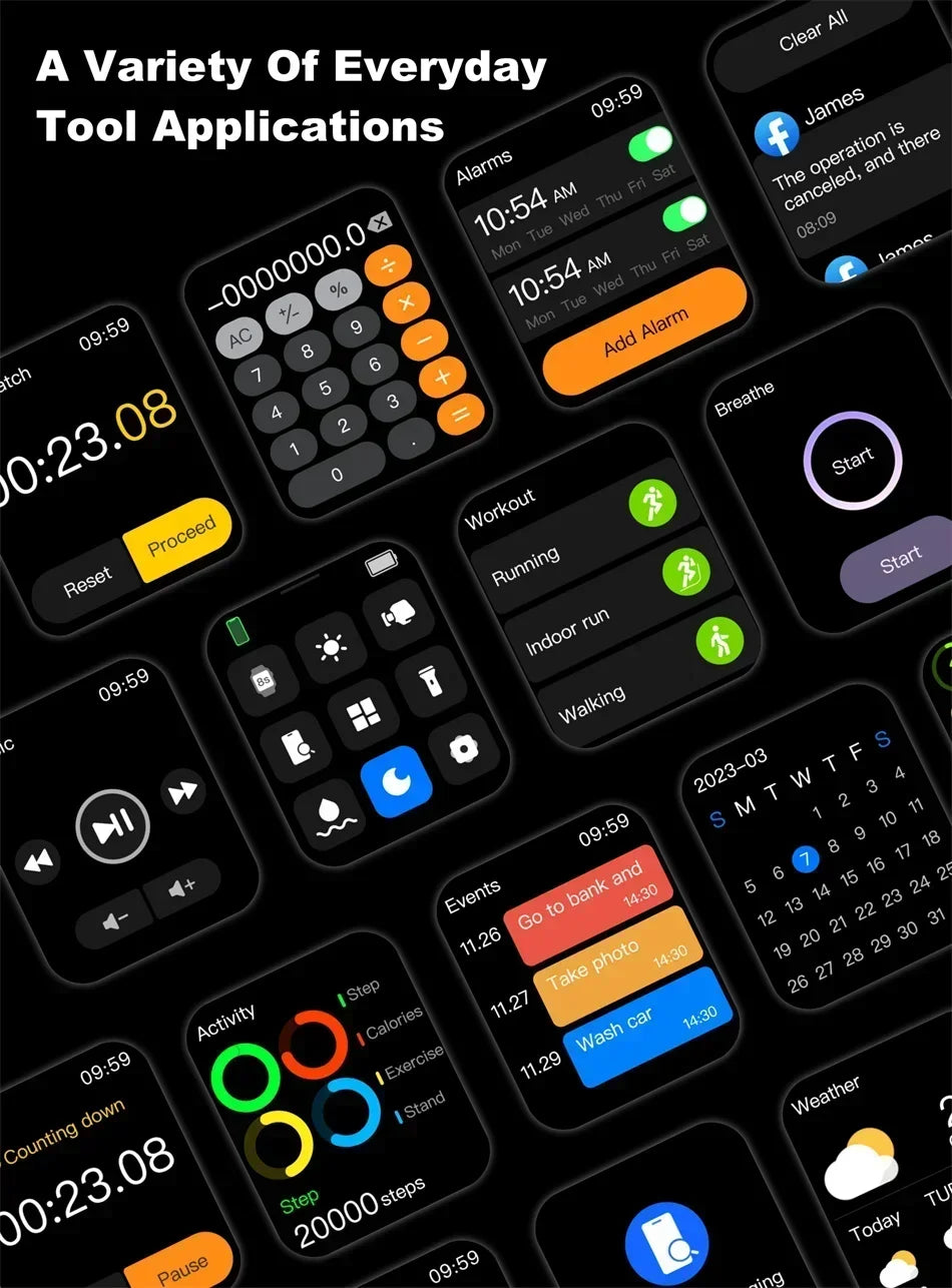 NNEOBA Waterproof Smart Fitness Watch Maroon