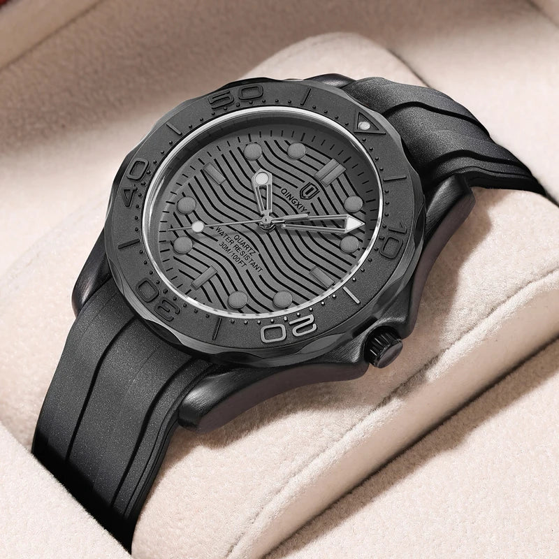 QINGXIYA Mens Watches Top Brand Luxury Watch Men Silicone Military Sports Waterproof Date Quartz Watch For Men Relogio Masculino