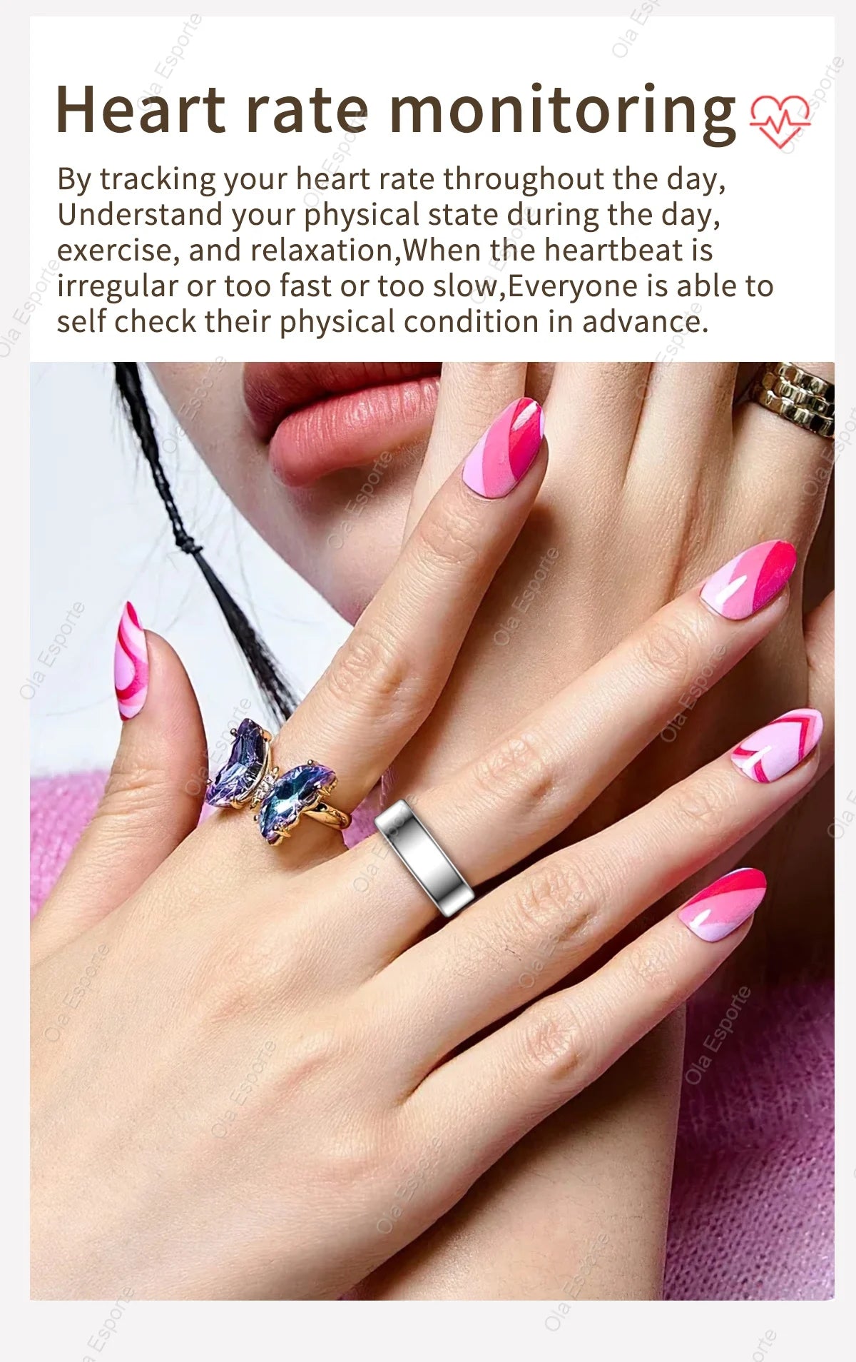 2025 New Smart Ring Men Women, Heart Rate and Blood Oxygen Monitor Smartring IP68 & 5ATM Waterproof, Multi-sport Mode Rings Man