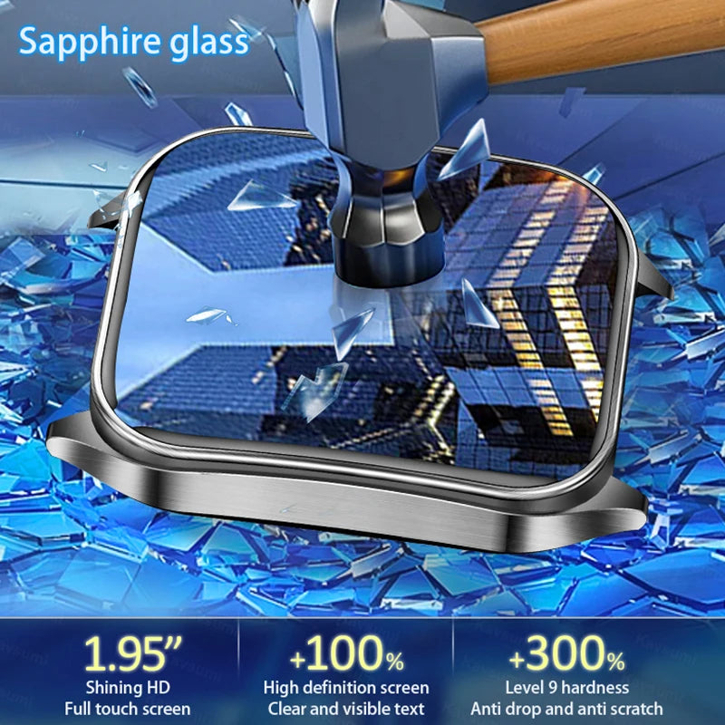 2025 New Laser therapy+ECG+HRV High-end Health Watch Men Body analysis Blood pressure lipids Uric acid Health Tracker Smartwatch