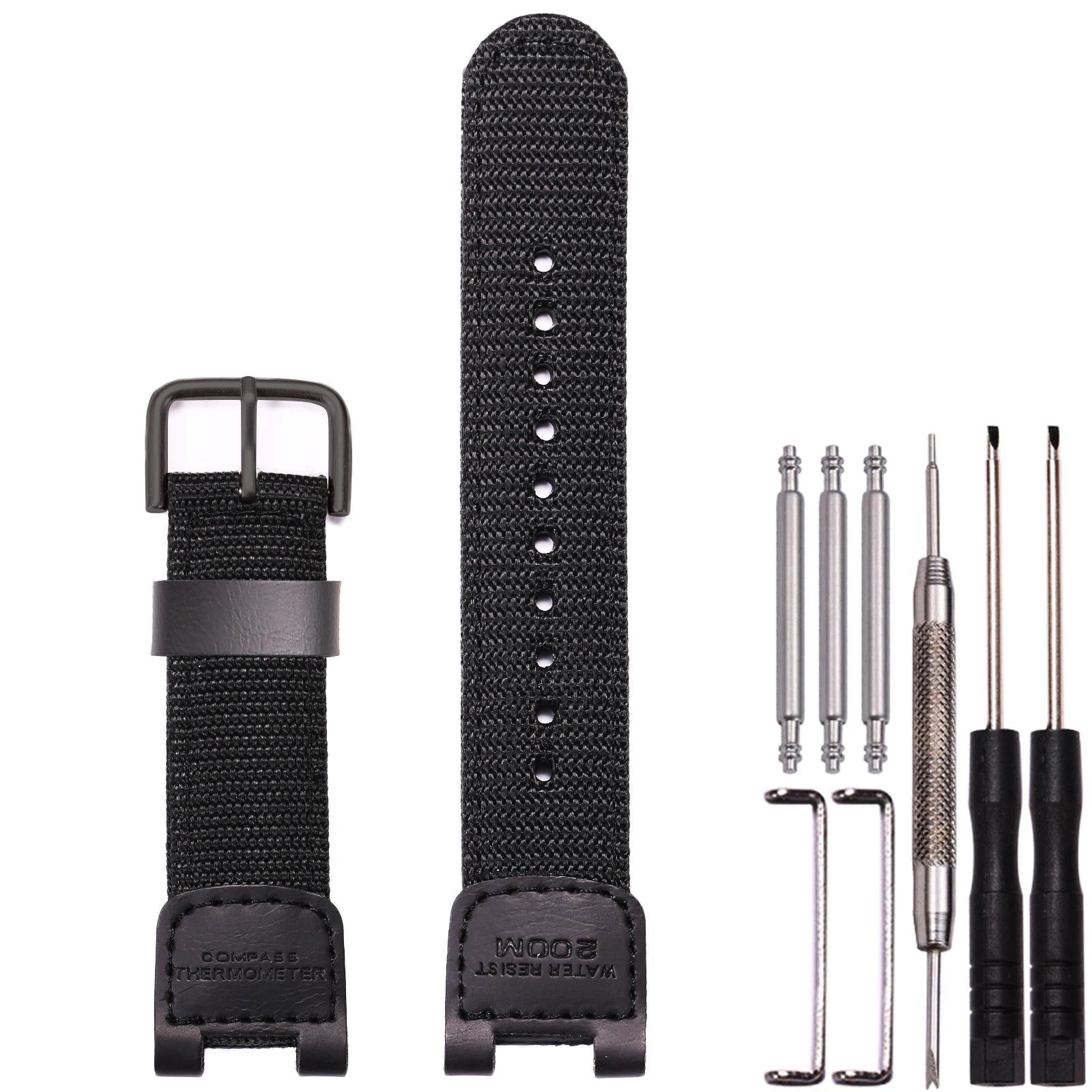 Leather Strap for Casio SGW-100 SGW100 SGW200 GW-3500B/3000B  Nylon Canvas Band Stainless Steel Buckle Watch Accessories