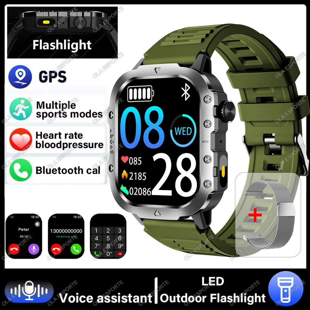 2025 Smartwatch Men Bluetooth Call Heart Rate Health Monitor AI Voice Waterproof Sport GPS Tracker Smart Watches For Android IOS