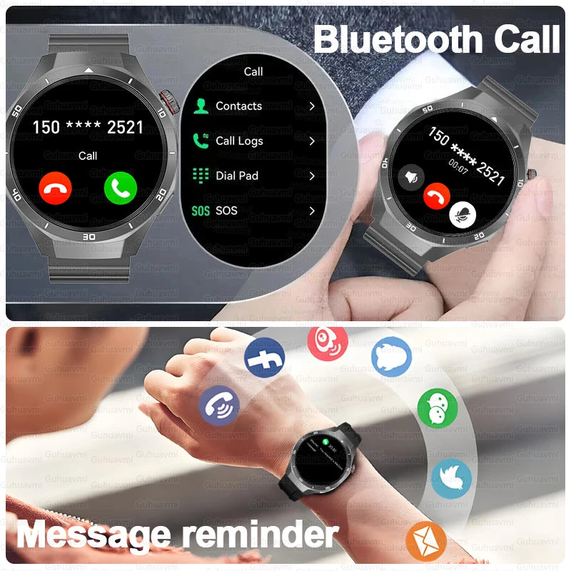 2025 New Smart Watch Men AMOLED Screen 4GB Memory Music Player GPS Sports Fitness Tracker IP68 Waterproof Smartwatches