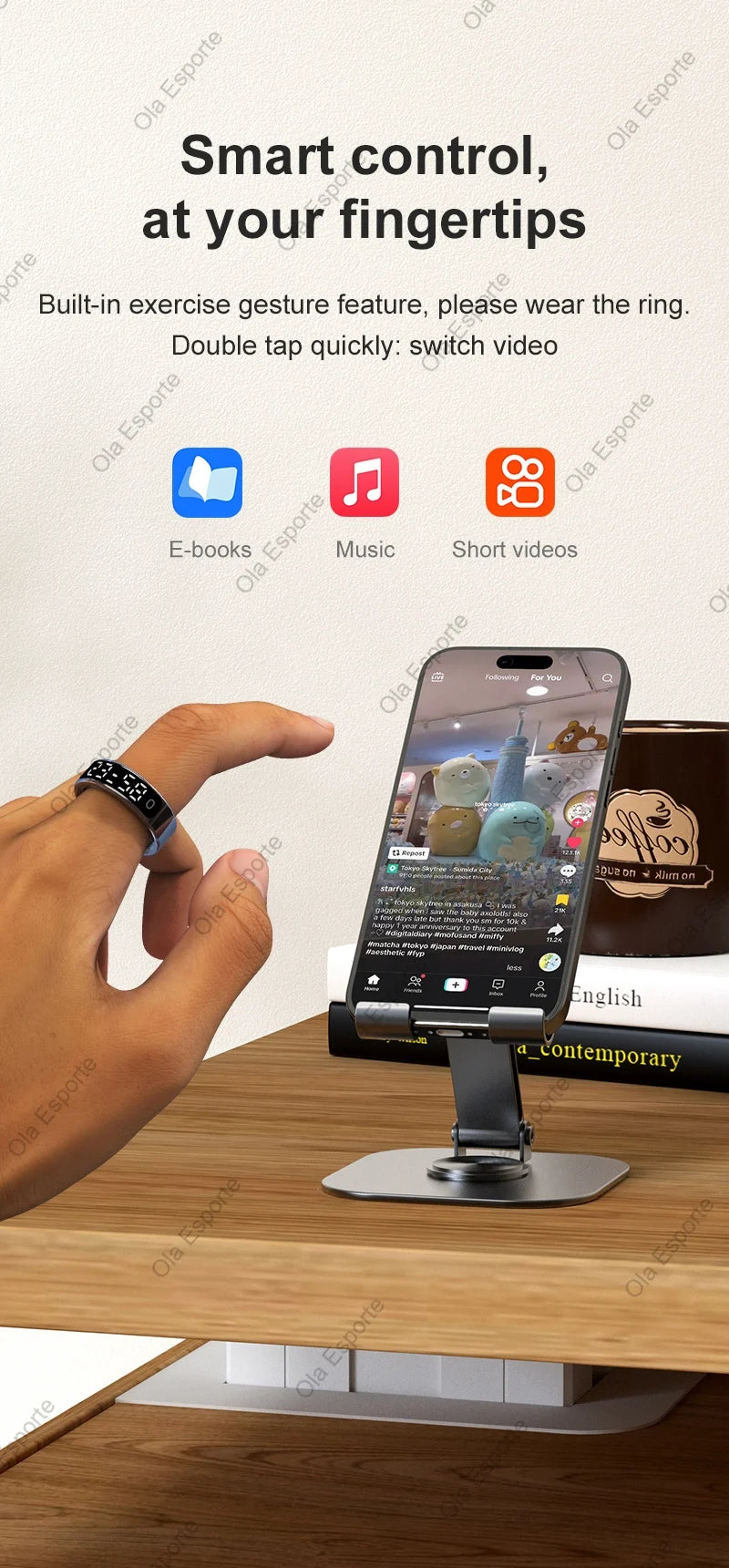 2025 Smart Ring with Display Screen and Touch, Wireless Charging Case,Health Manager, 5ATM Waterproof For Men Women R12 R13 Ring