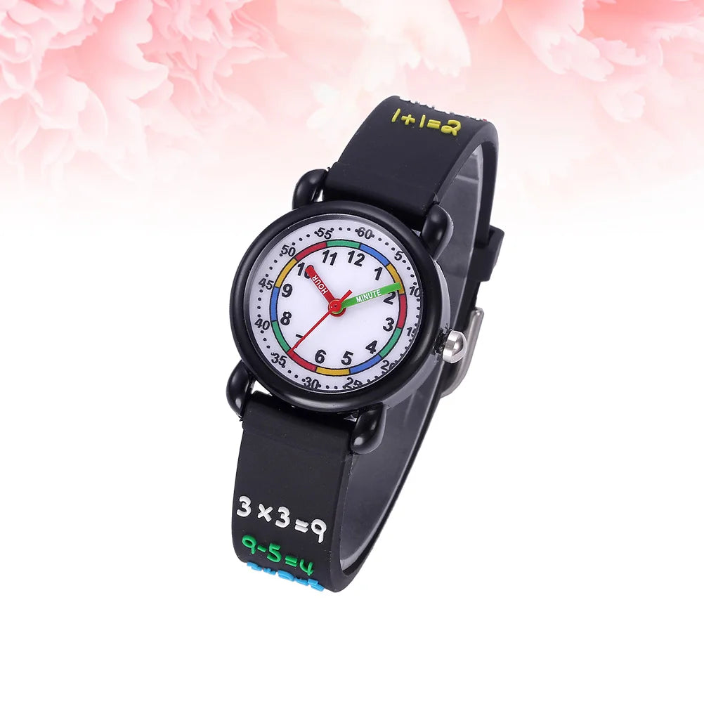 1pc Kids 3D Watch Cartoon Waterproof Wrist Watch Student Quartz Watch Wristband Student Timer 20.5x2.8 cm