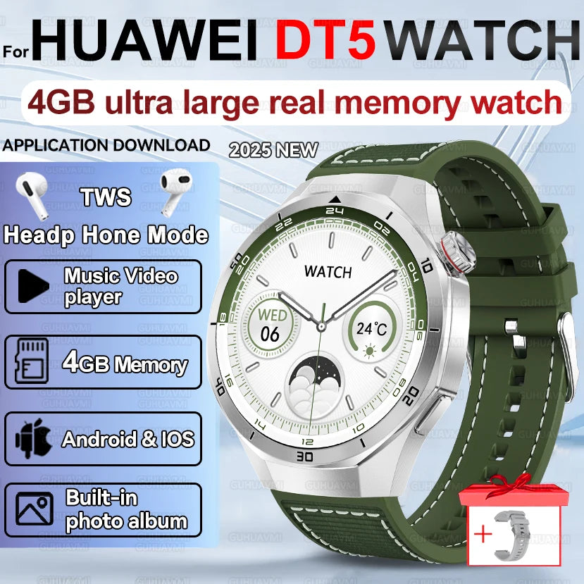 2025 New Smart Watch Men AMOLED Screen 4GB Memory Music Player GPS Sports Fitness Tracker IP68 Waterproof Smartwatches