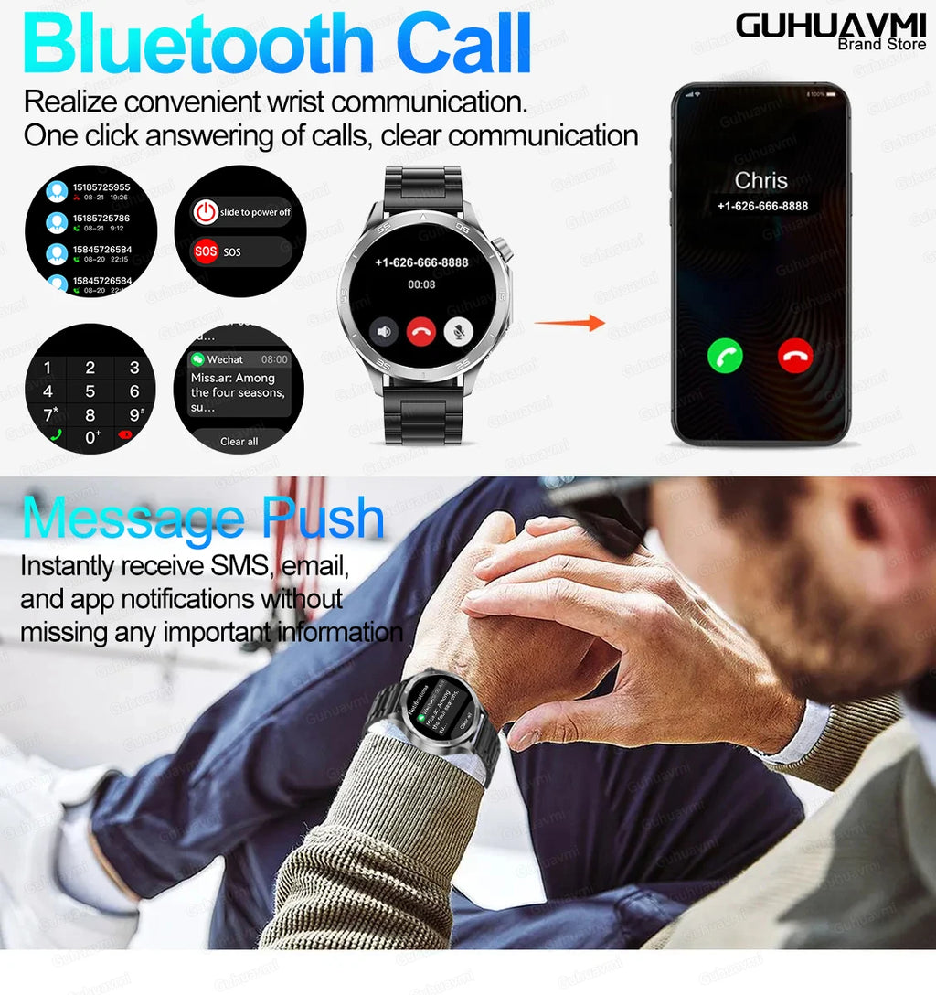 2025New For OPPO Watch X2 Smart Watch Men GPS Track Compass AMOLED Screen Bluetooth Call Heart Rate IP68 Waterproof Smartwatches