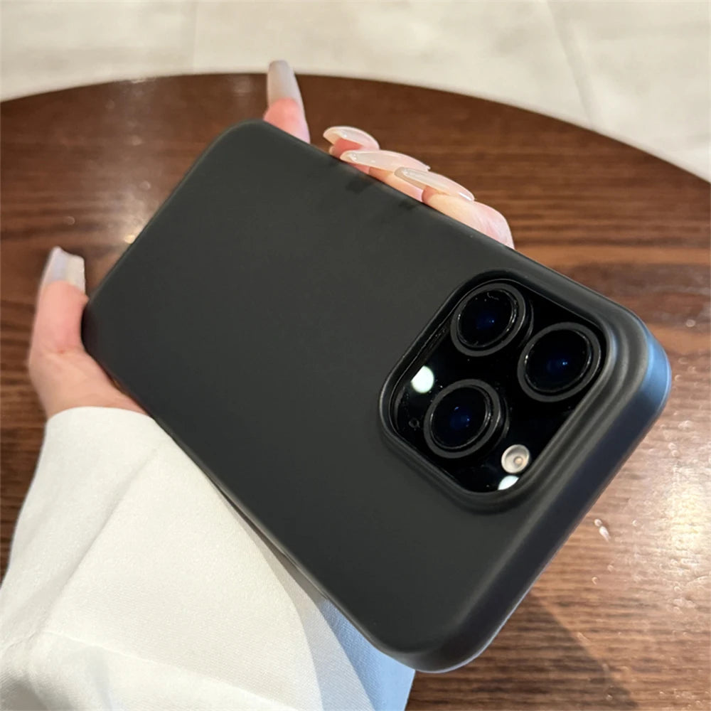 Soft Matte Candy Transparent Phone Case For iPhone 16 15 14 Pro Max Plus 13 12 11 XR XS XsMax 8 Shockproof Silicone Bumper Cover