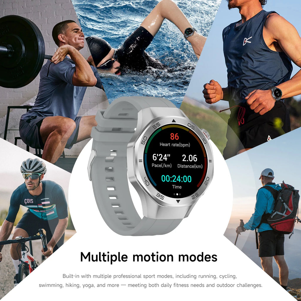 2025 New Watch5 GPS Sports Smart Watch 1.53-inch Sapphire Glass HD Screen Compass Heart Rate Bluetooth Call Smartwatch Men Women
