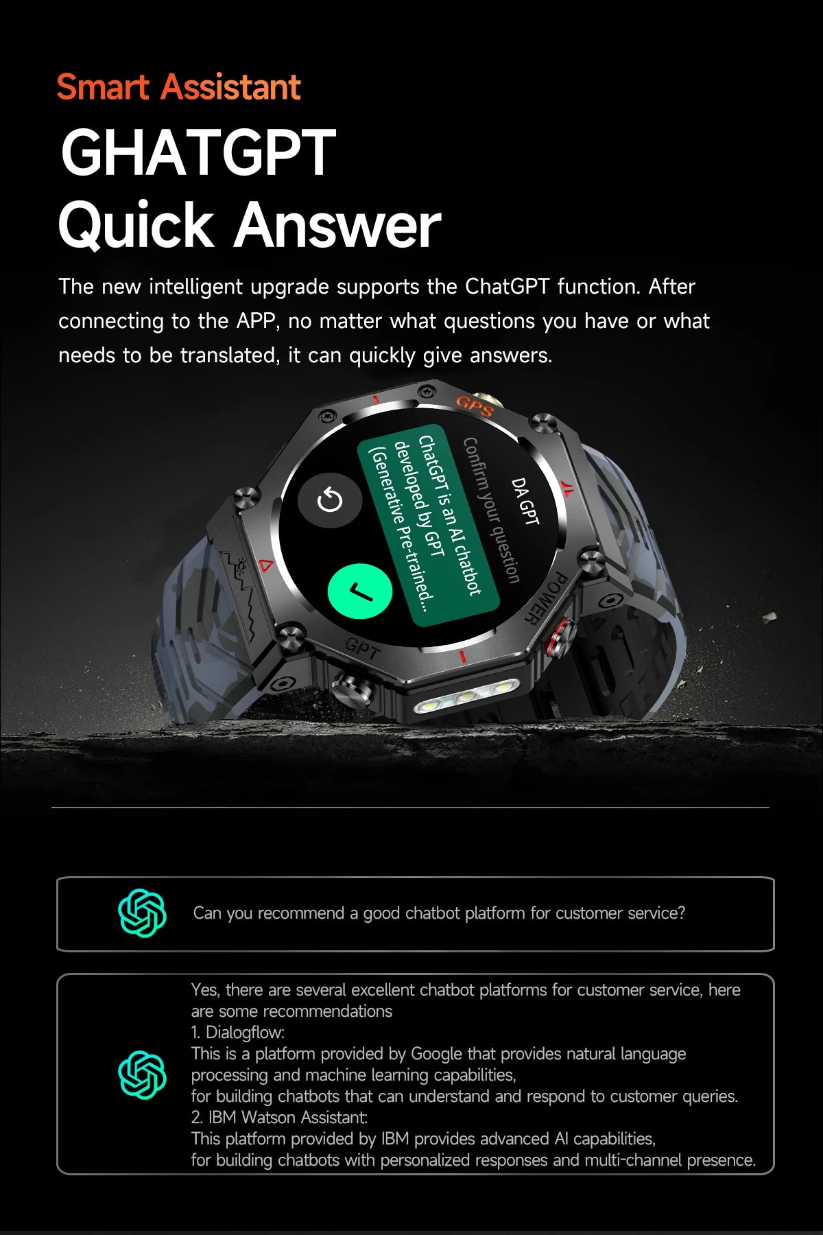 2025New T-Rex 3Ultra Outdoors GPS Smart Watch 10ATM IP68 Waterproof Tactical Flashlight Compass Outdoor sport high-end watch Men