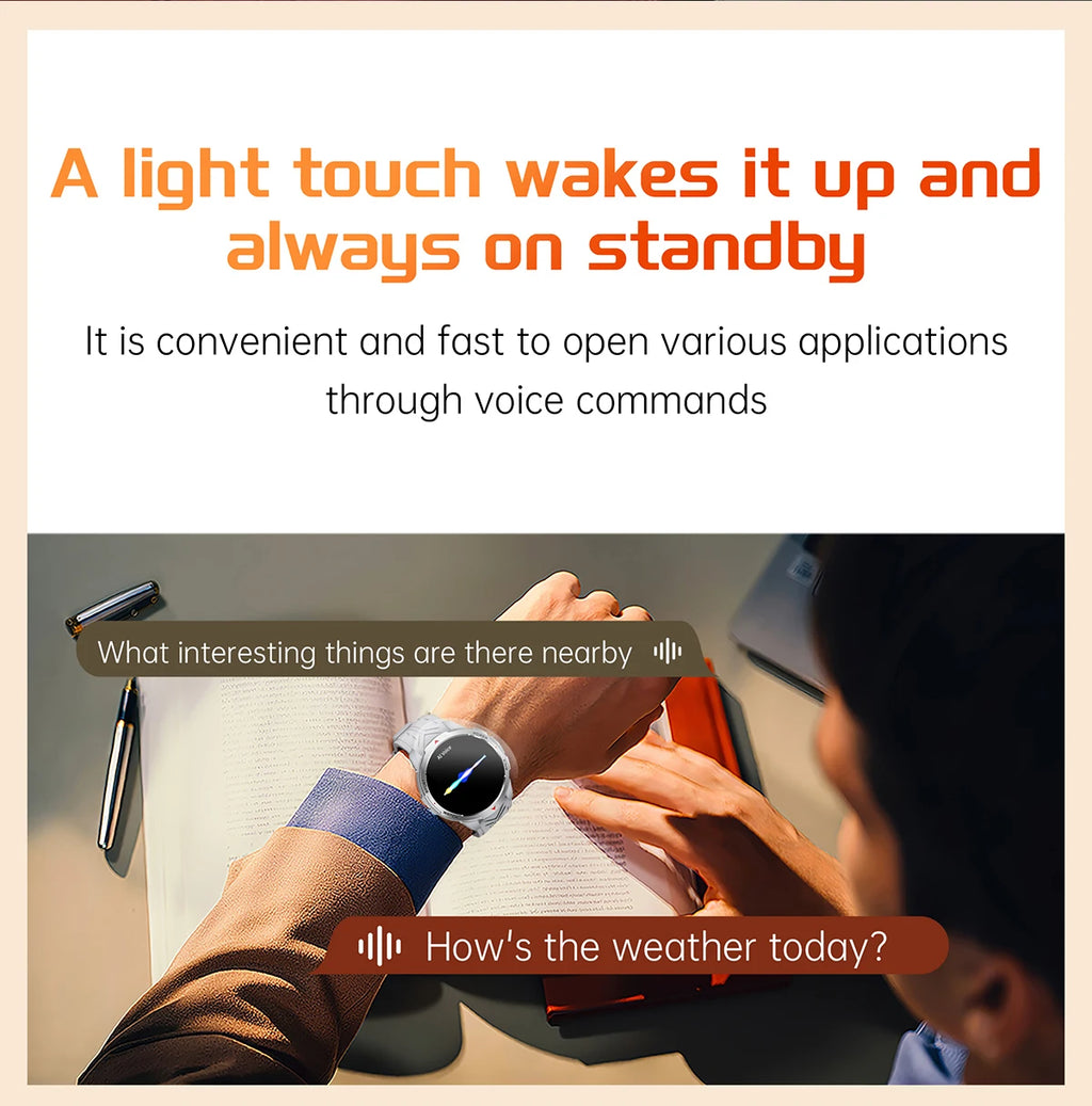 LIGE New Smart Watch Men 1100mah Large Capacity Battery Compass Outdoor 3ATM Waterproof Sports Fitness Bluetooth Call Smartwatch