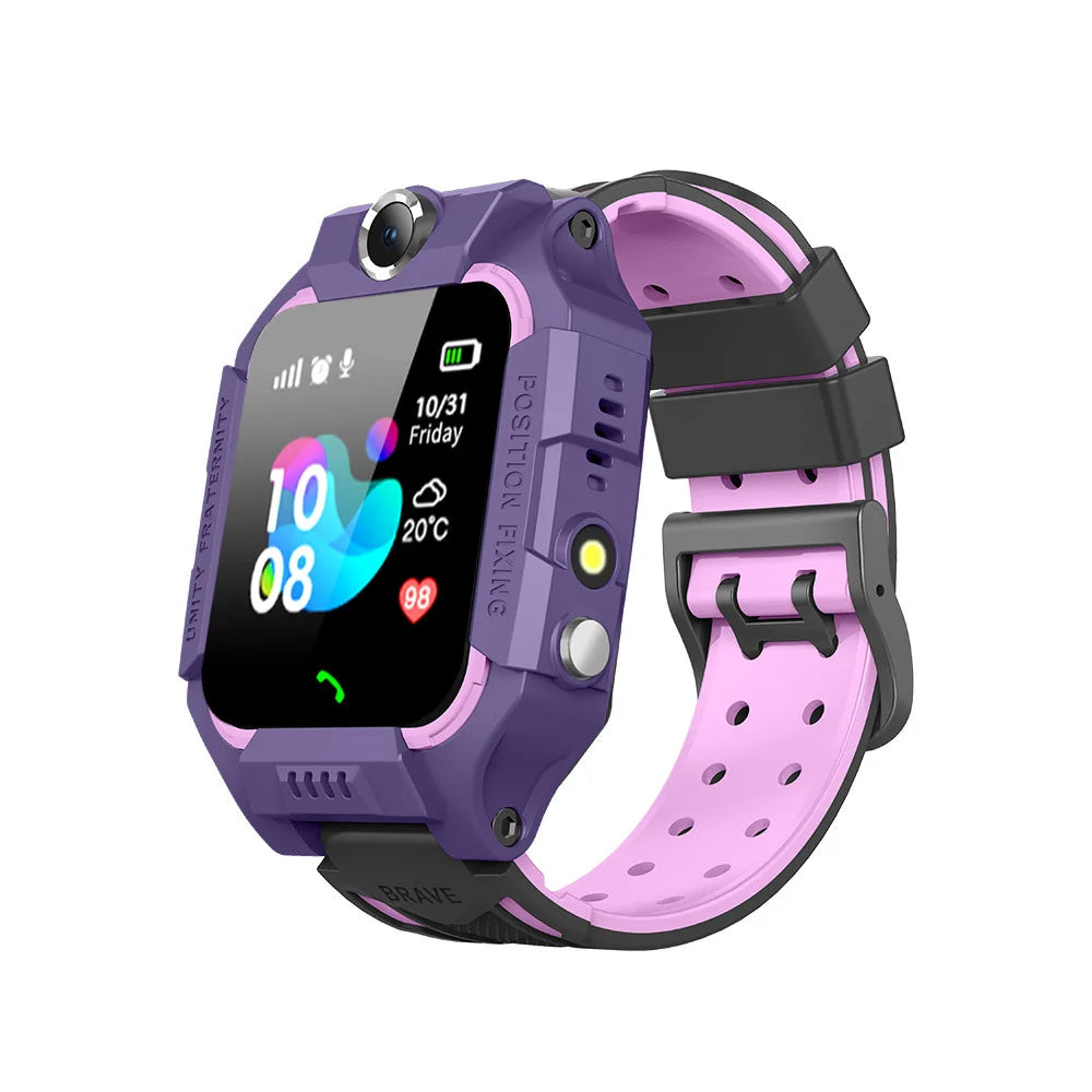 Q19B Children Kids Smart Watch SOS Phone Call Location Tracker Anti-Lost Camera Touch Screen Waterproof Student Wristwatch