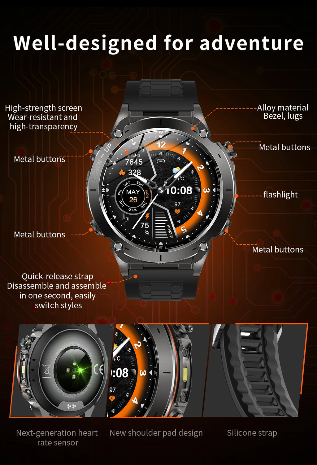 2025 New For Xiaomi IOS Ultra GPS Smart Watch 10ATM Waterproof Built-in Dual-band GNSS Compass Military Sport Men SWIM Bracelet