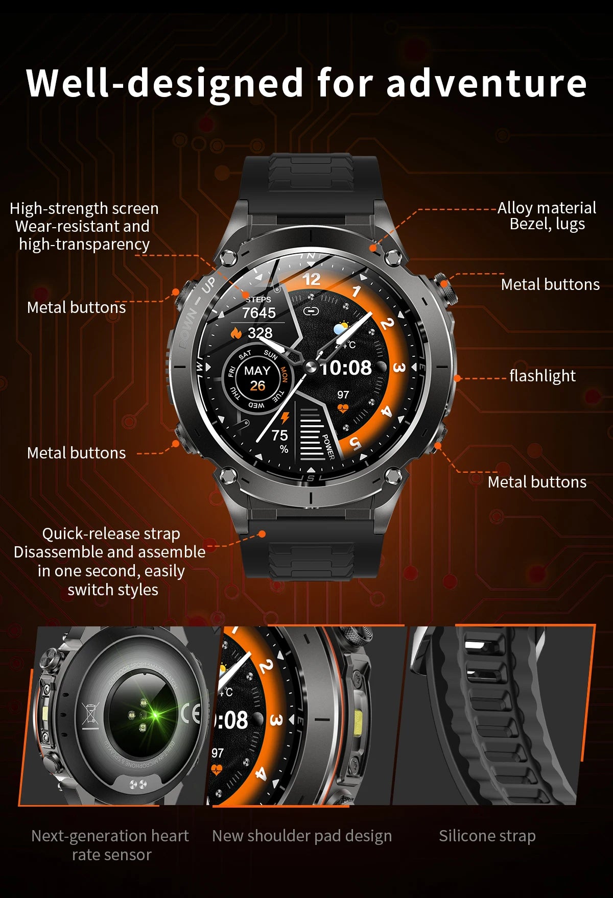 2025 New For Xiaomi IOS Ultra GPS Smart Watch 10ATM Waterproof Built-in Dual-band GNSS Compass Military Sport Men SWIM Bracelet