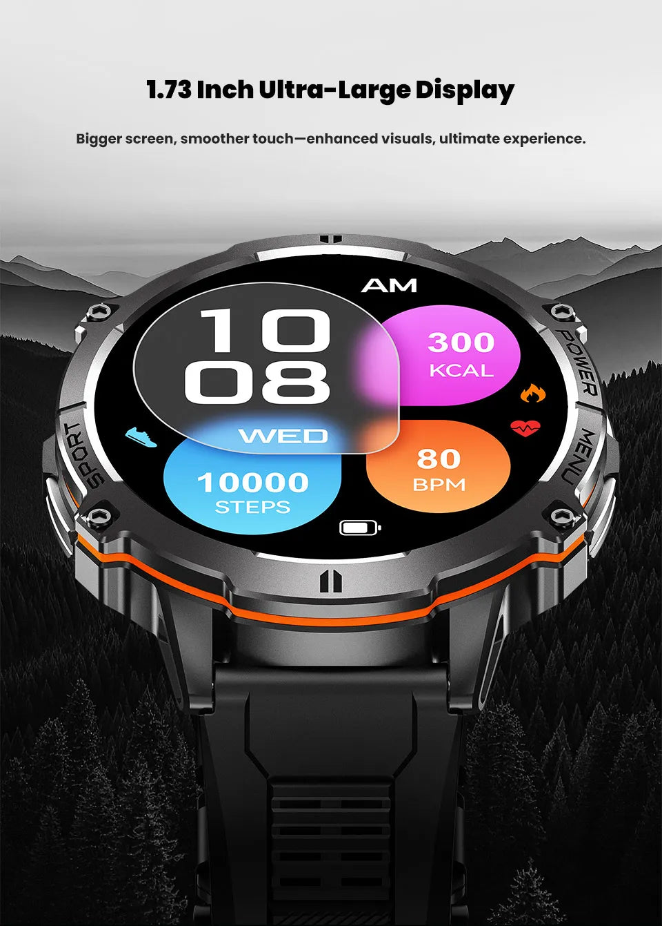 2025New T-Rex 3 GPS SmartWatch 1000mAh Battery AMOLED HD Men 10ATM&IP69K Waterproof Outdoor Fitness Military Call smart bracelet