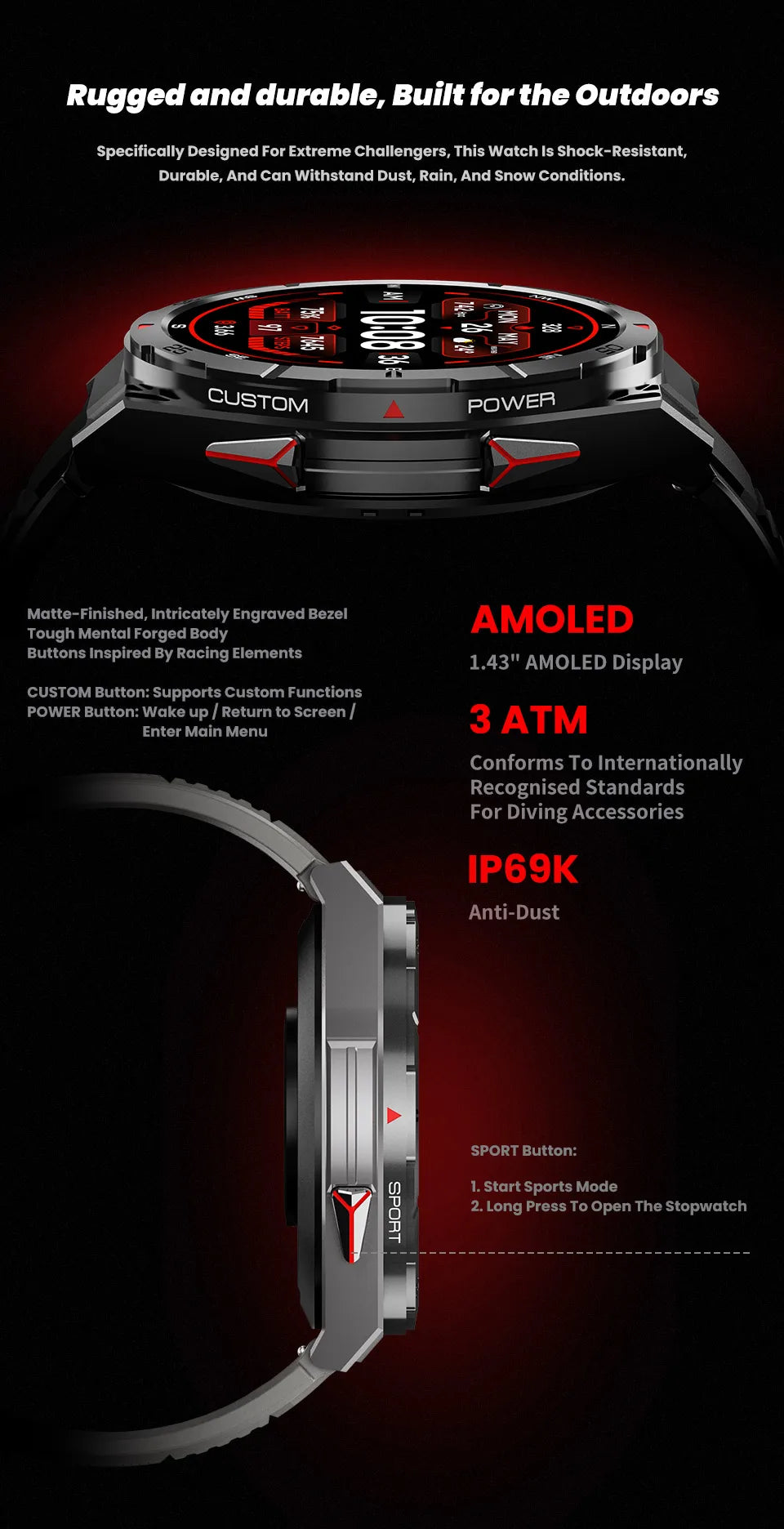 New Dual-band GPS 170+Sport SmartWatch Compass IP69 Professional Waterproof Swim Bluetooth Call Smart Watches For Man Women 2025